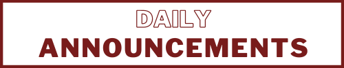 Daily Announcements